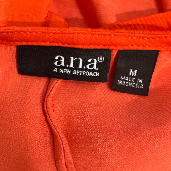 a.n.a Orange with Beaded Neckline Cut Out Tank Top size Medium - Picture 7 of 9
